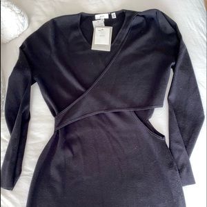 A.L.C. Black cutout midi dress